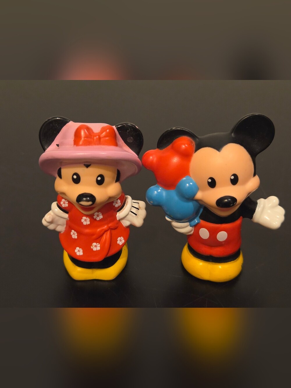 Magic Of Disney Little People Minnie Flower Dress & Mickey Holding Balloons